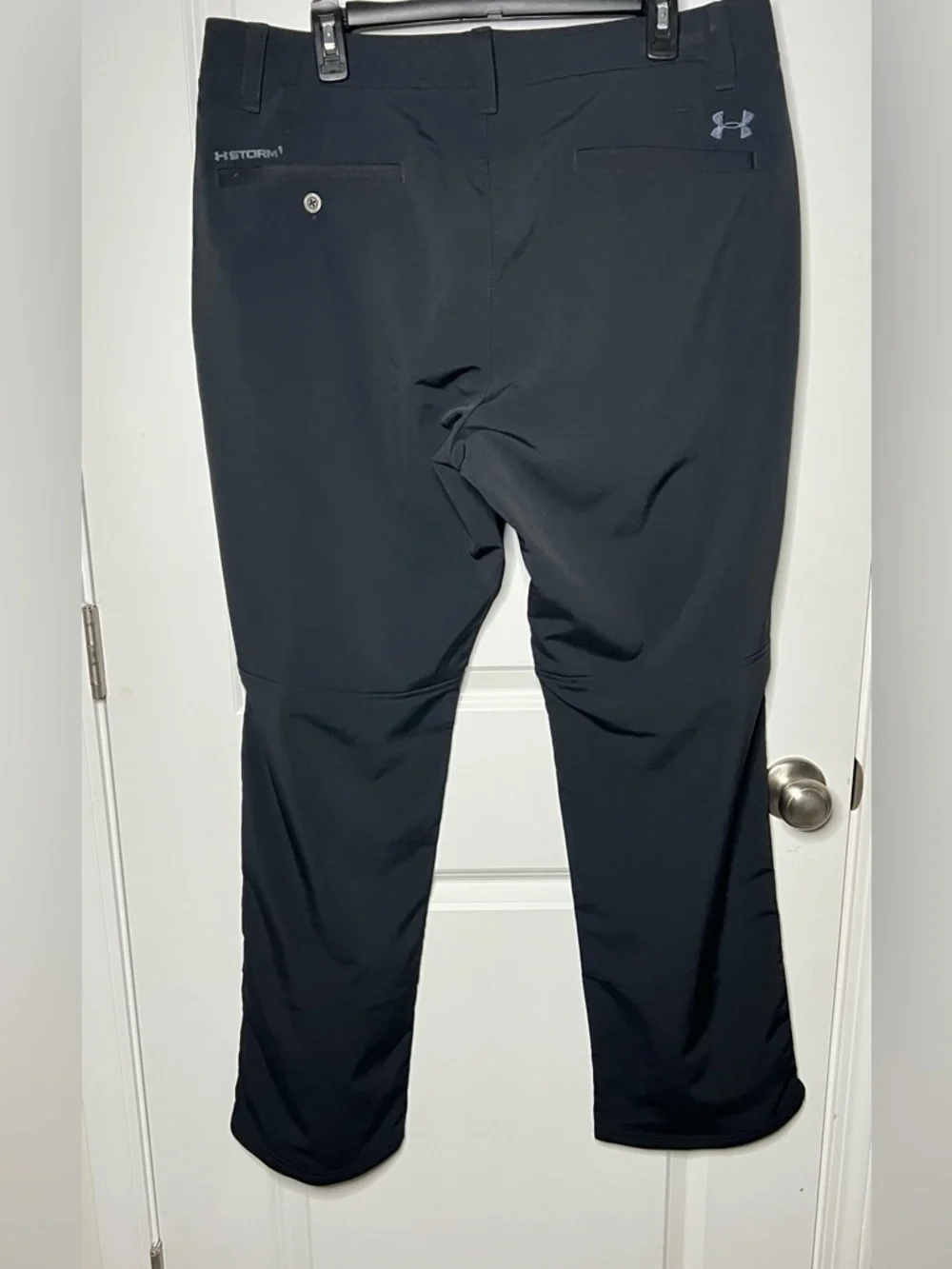 Under Armour Pants Coldgear Golf Performance Blk Stretch Flat Front Men's 38x32